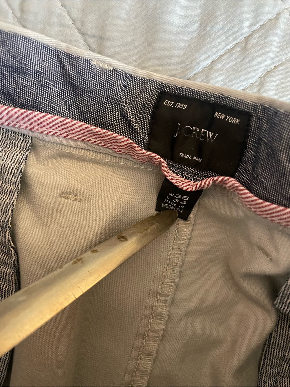 J. Crew 770M Straight-fit stretch chino pant in Jet Gray Size 36 $98 AR886 - Picture 7 of 9